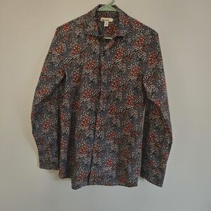 Bar III Men's Navy Floral Button Down Shirt